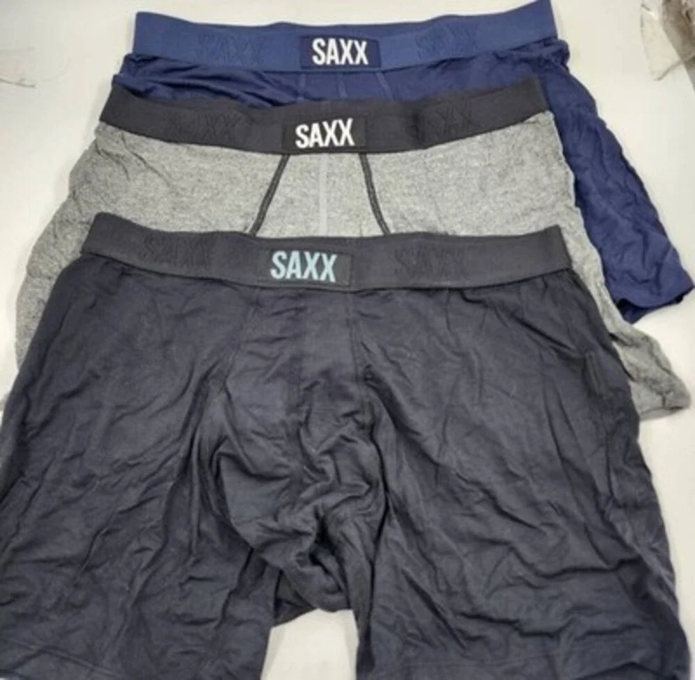 SAXX  Vibe Super Soft Boxer Brief Men's L Multicolor Pull On - Pack of 3